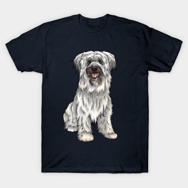 Cute Pyrenean Shepherd Dog | Sheepdog T-Shirt by Shirin Illustration